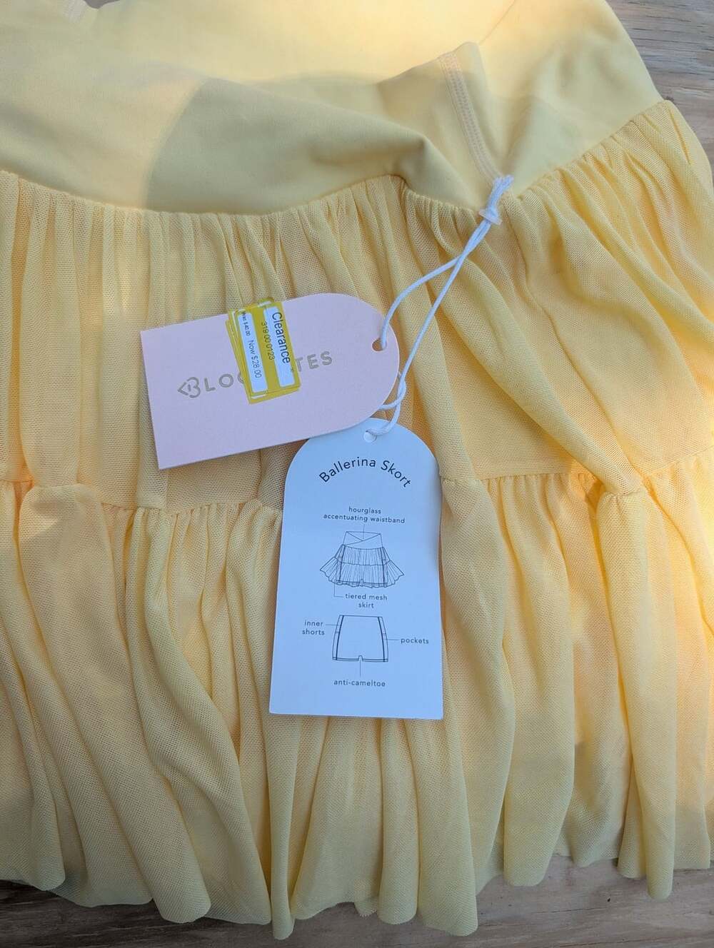 Blogilates Ballerina Skort Yellow